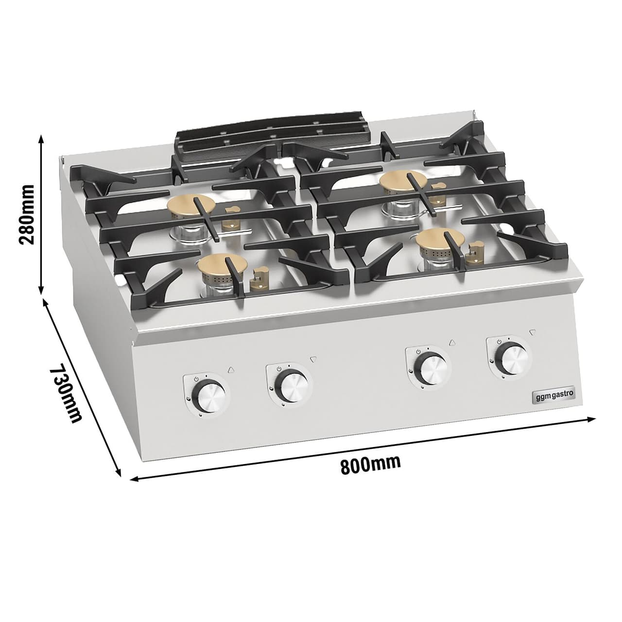 Plynový sporák - se 4 hořáky (24 kW)