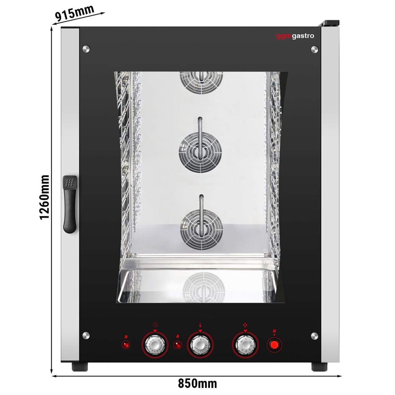 Pekárenský plynový kombinovaný konvektomat - ruční ovládání - 10x GN1/1 nebo EN 60x40