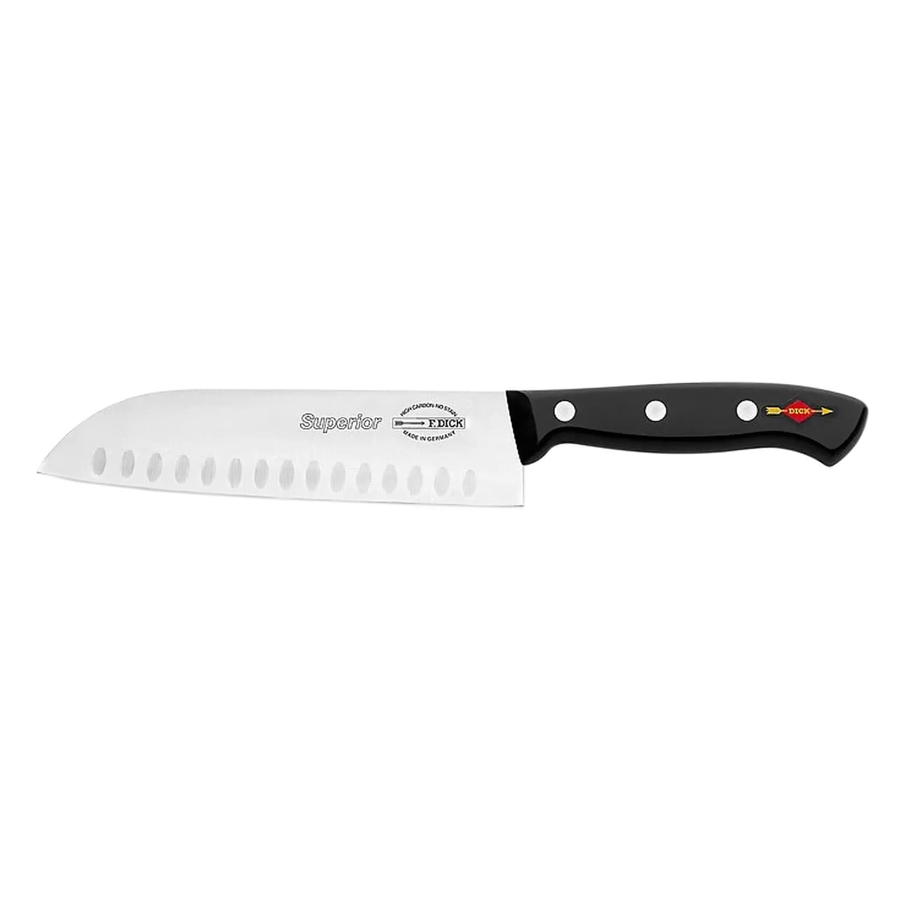 F. DICK | Superior - Santoku - mit Kullenschliff - Klinge: 180mm