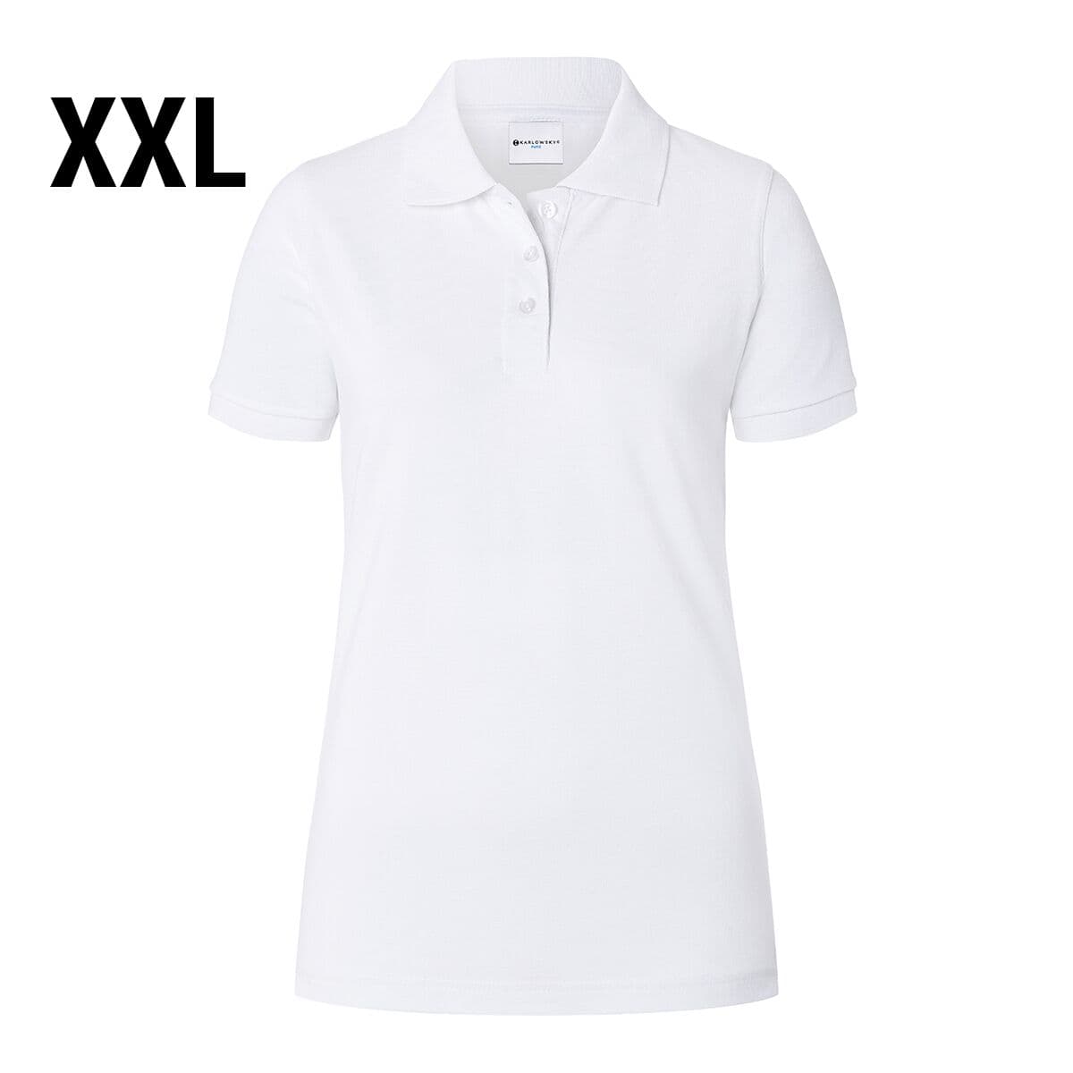 (6 pieces) Karlowsky - Ladies Workwear Poloshirt Basic - White - Size: 2XL