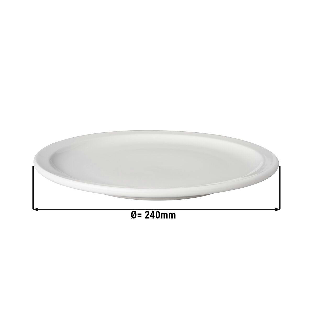 (6 pieces) BUDGETLINE - Flat plate Mammoet - Ø 24 cm - White