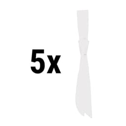 (5 pieces)KARLOWSKY   Women´s service tie - 94 x 5 cm - White