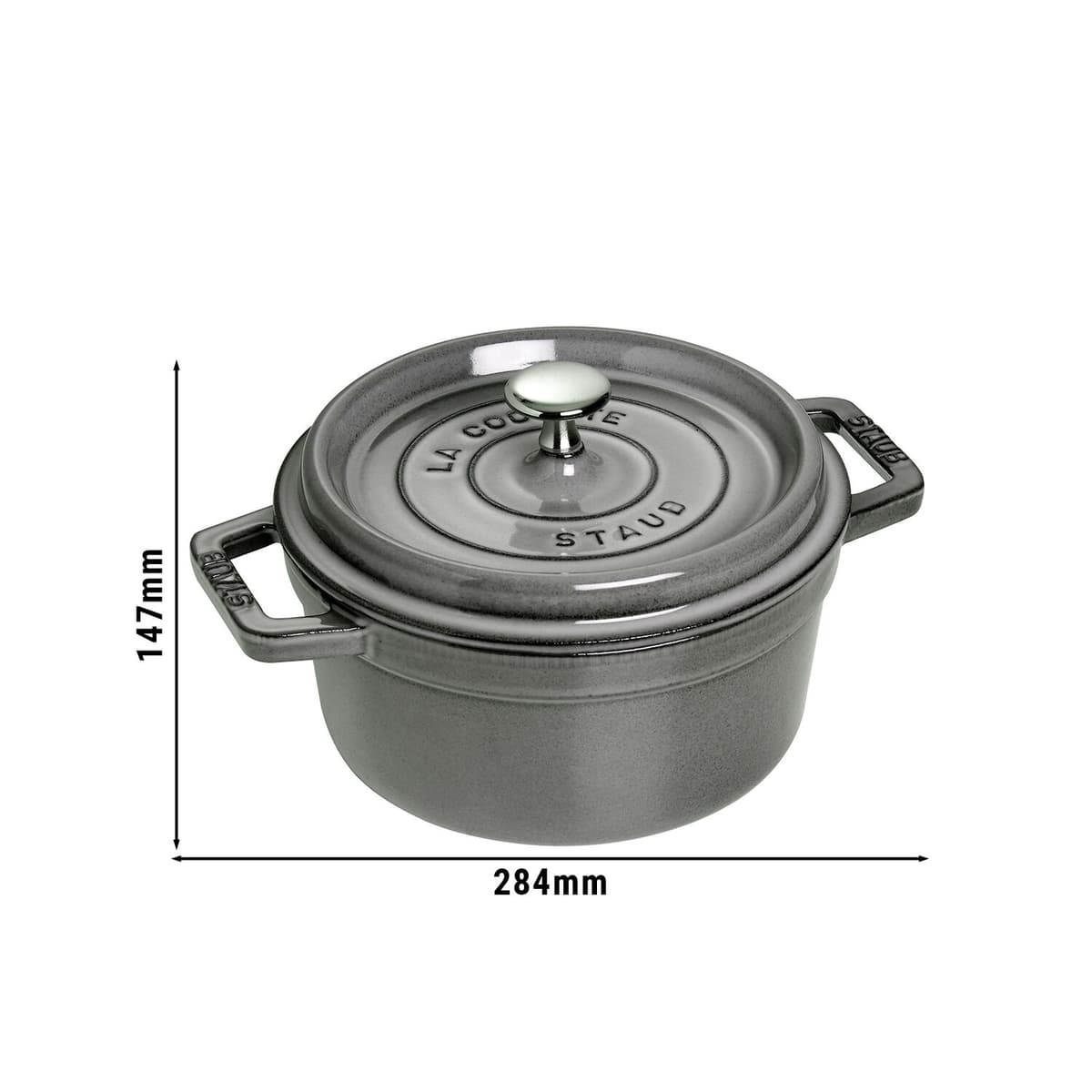 STAUB | LA COCOTTE - kokotka - Ø 220 mm - litina - grafitově šedá