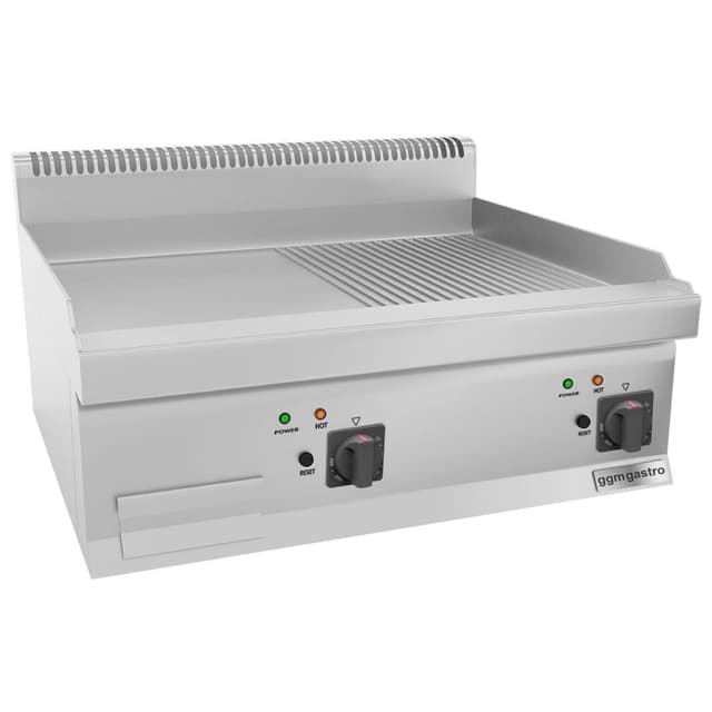 Electric griddle - smooth - grooved (9 kW)