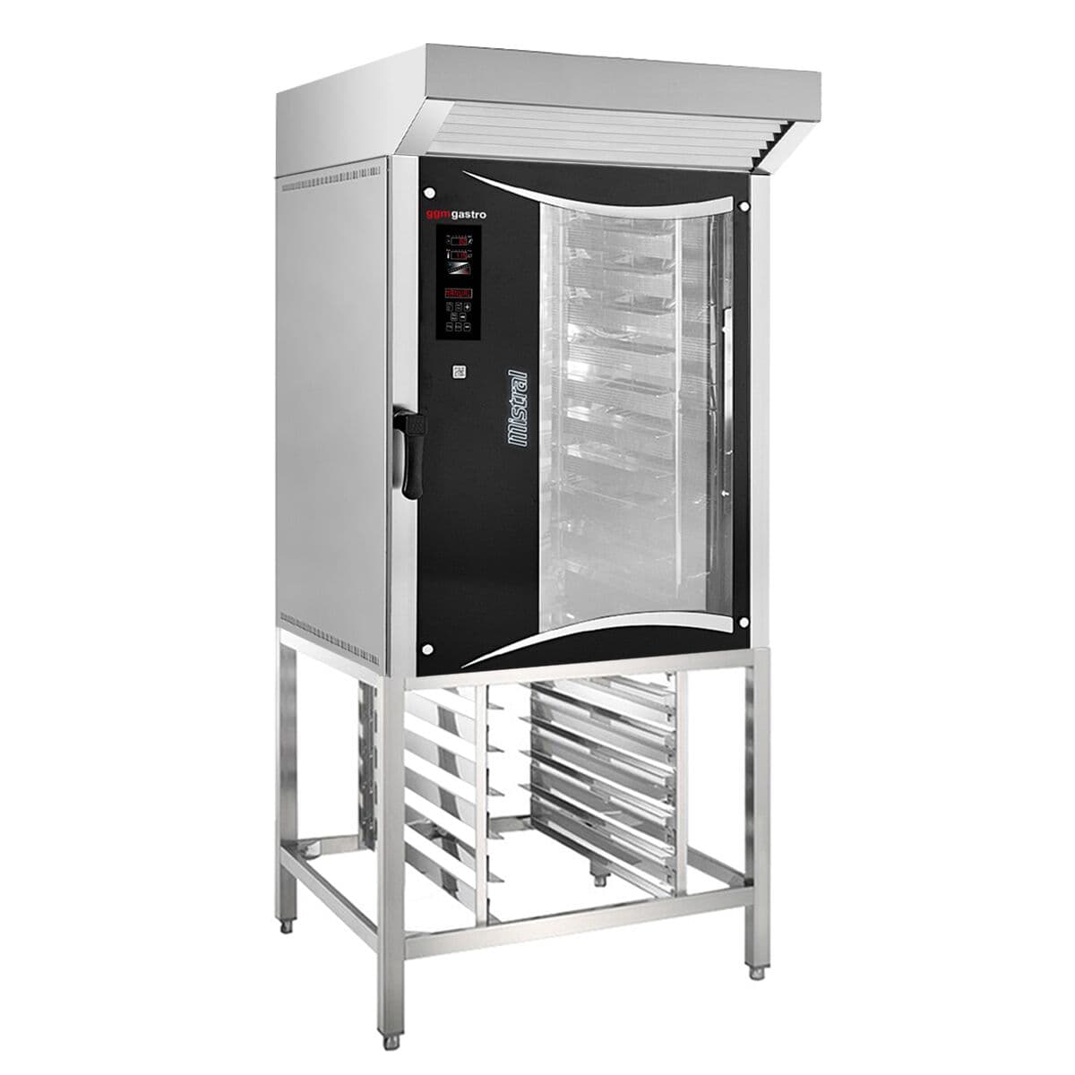 Commercial Bakery electric Convection oven - Digital - 10x EN 80x40 - incl. bonnet, base frame