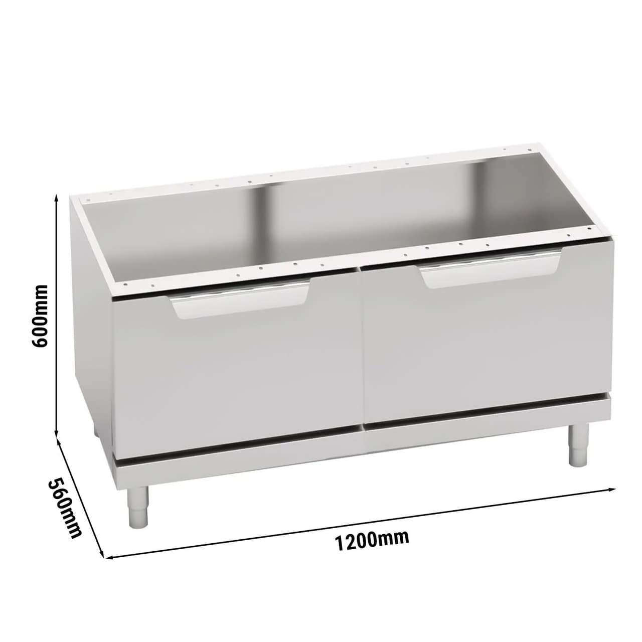 Unterbau - 1200mm - 2 Türen - Anschlag Rechts & Links