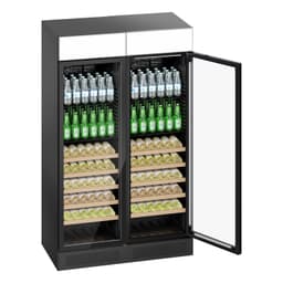 (2 units) Beverage refrigerator - 690 litres - frameless design - with advertising display