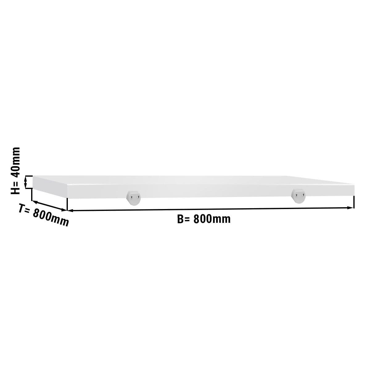 Cutting board for work table - 800x800mm - White