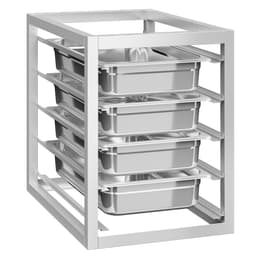 Podstavný modul s 5 policemi - 450x660mm - GN & EN - pro pracovní stoly ATK s hloubkou 700 mm