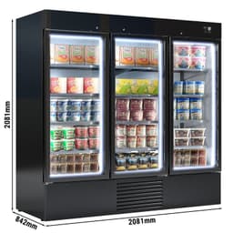 Freezer -2081mm - 2030 liters - with LED lighting, insulated glass doors & 4 shelves