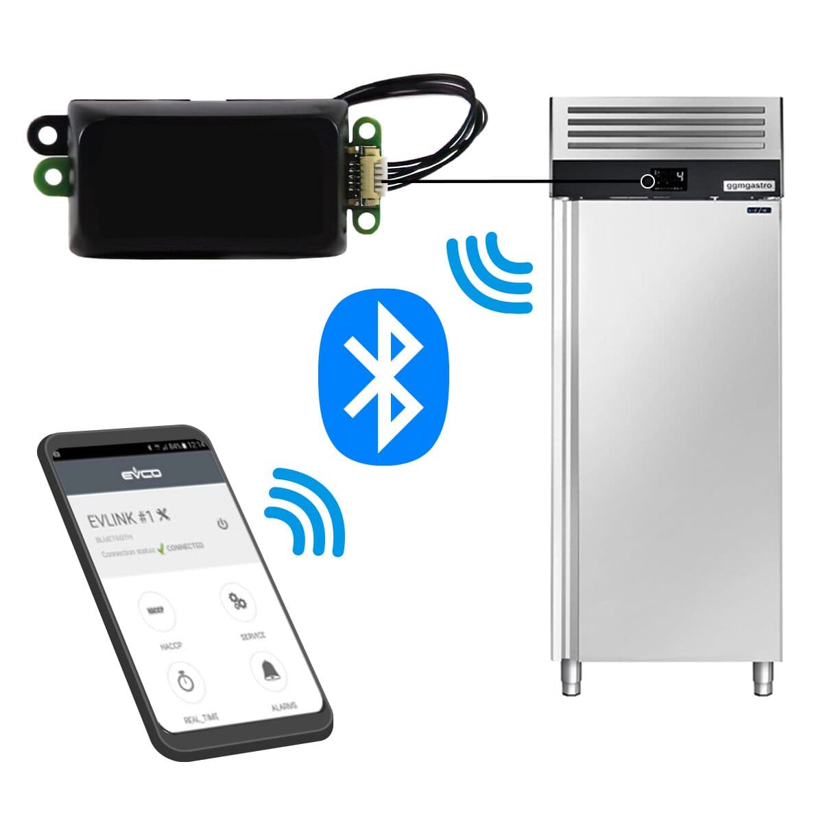 Bluetooth control and temperature recording for cooling appliances