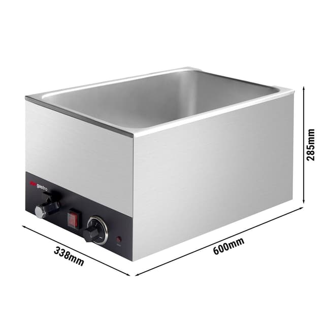 Elektrická Bain-Marie - 1,2 kW - GN 1/1 V 200 mm - s vypouštěcím kohoutem