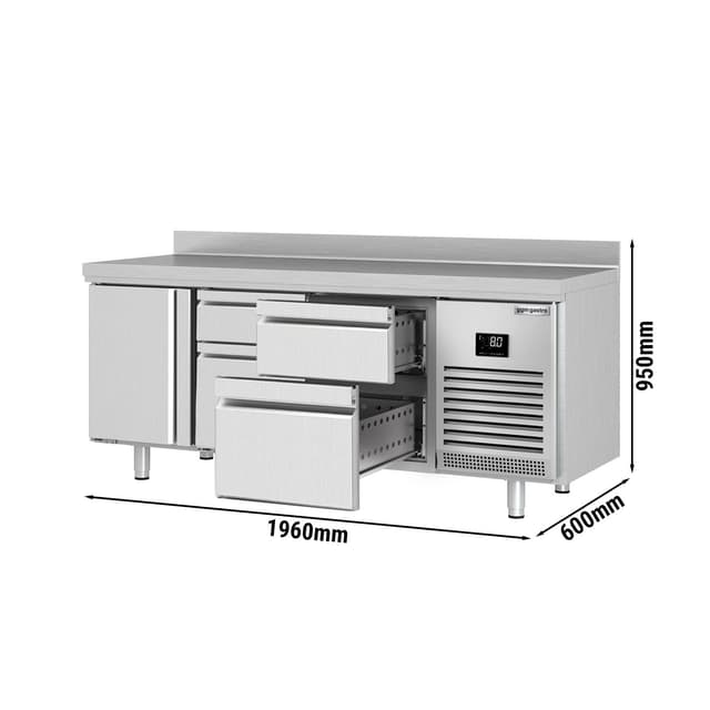 Chladící stůl - s 1 dveřmi & 4 šuplíky 2/3 & 1/3