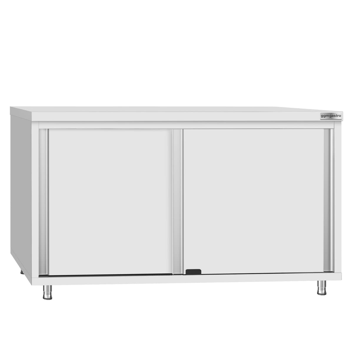 Stainless steel work cabinet ECO - 1400x700mm - with sliding door