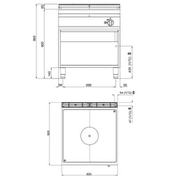 Sporák s varnou deskou (13 kW)