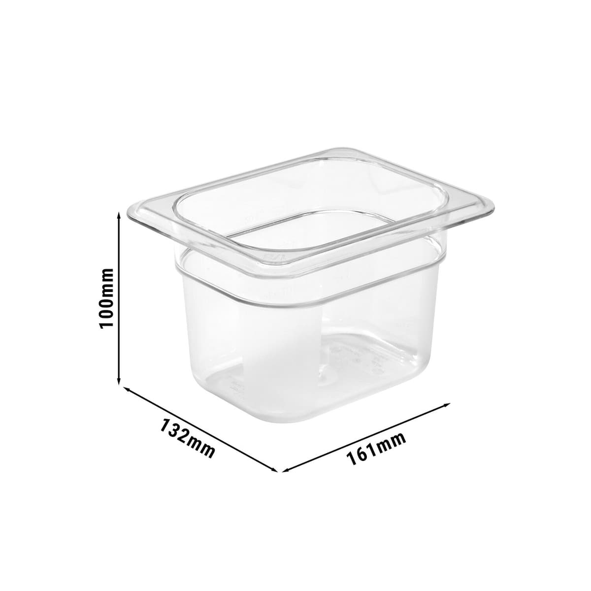 (6 kusů) CAMBRO | Polykarbonátová nádoba Camwear® GN 1/8 - čirá - hloubka 100 mm