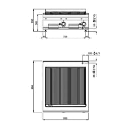 Plynový vodní gril - 18 kW