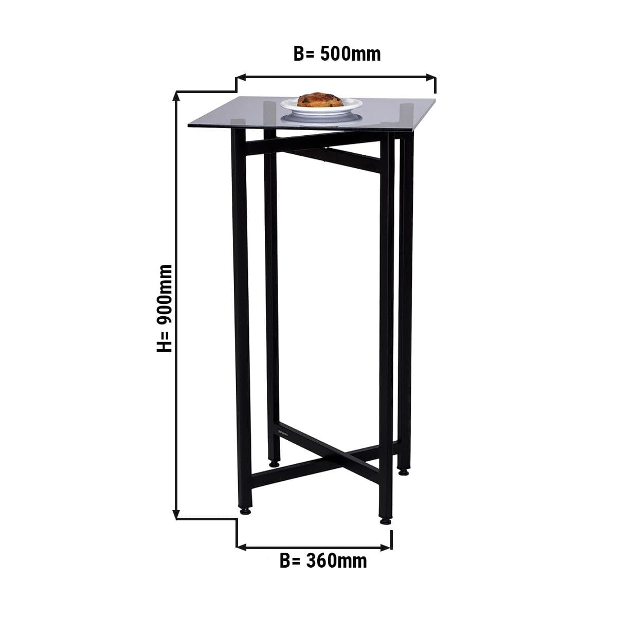 Side / coffee table - foldable - 50 x 90 cm