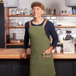 (6 pieces) Karlowsky - Bib Apron Urban Look - Moss Green