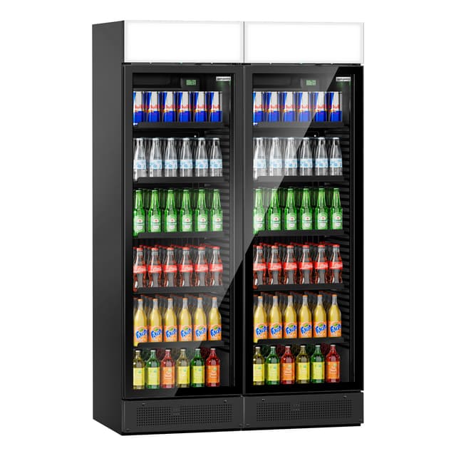 (2 units) Beverage refrigerator - 690 litres - frameless design - with advertising display