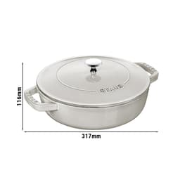 STAUB | BRAISERS - Hrnec na  pečení - Ø 240 mm - litina - bílý lanýž