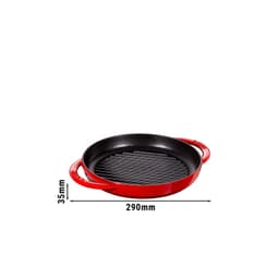 STAUB | GRILL PANS - Pure Gril - Ø 230mm - litina - třešňově červený