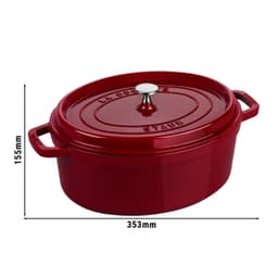 STAUB | LA COCOTTE - kokotka - oválná - 290 mm - litina - bordeaux