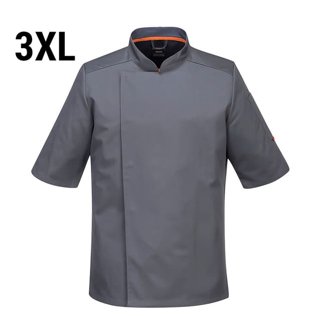 Short Sleeve MeshAir Pro Chef Jacket - Grey - Size: 3XL