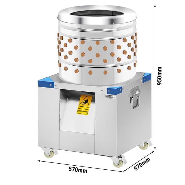Geflügelrupfmaschine mit 142 Rupffingern - Trommel  Ø 50 cm