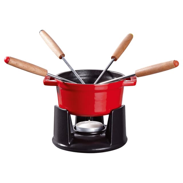 STAUB | SPECIALITIES - Mini Fondue sada - Ø 100 mm - třešňově červená