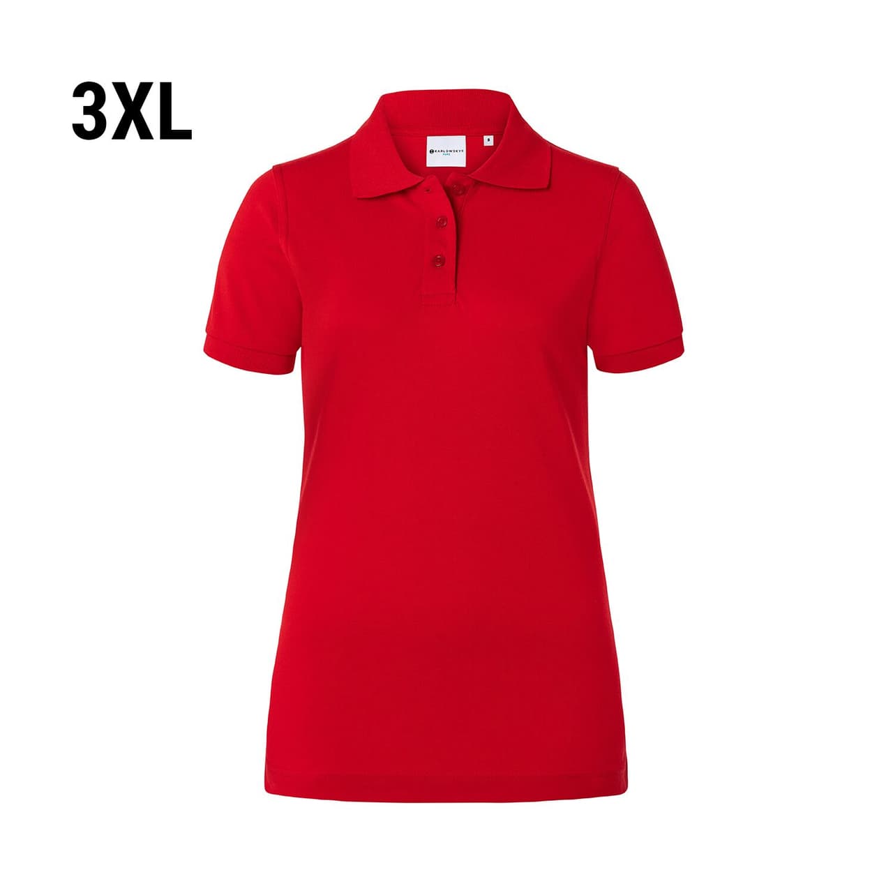 KARLOWSKY | Dámské polo tričko Basic - červené - velikost: 3XL