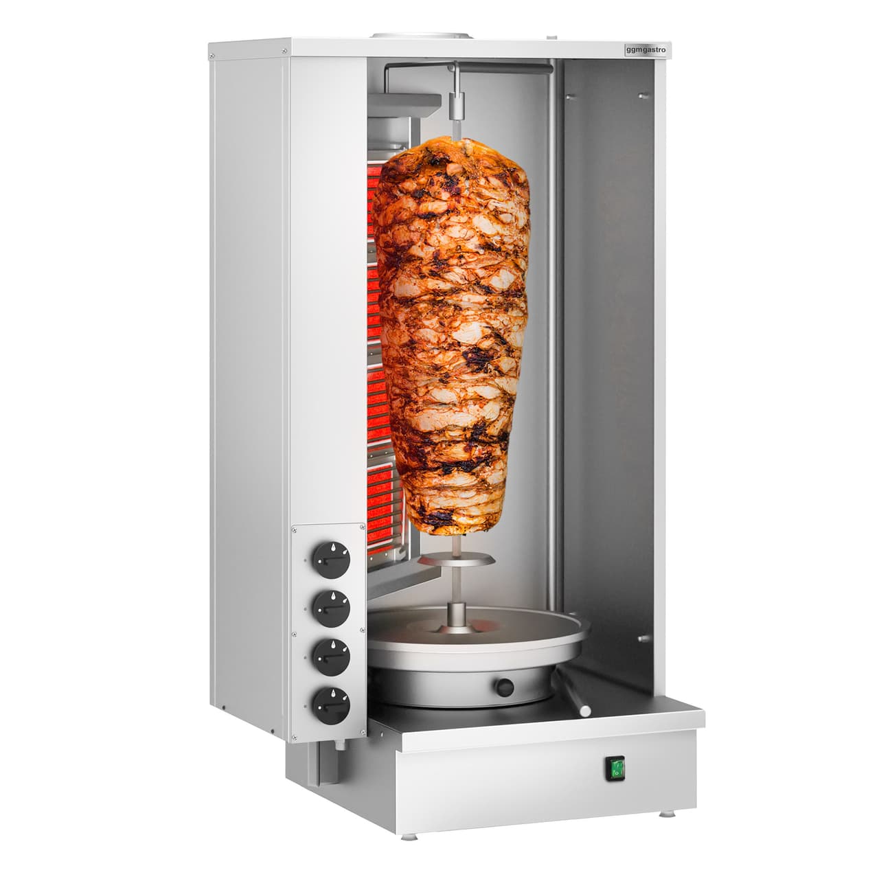 Plynový gril na shawarmu/kebab - 4 hořáky - max. 60 kg