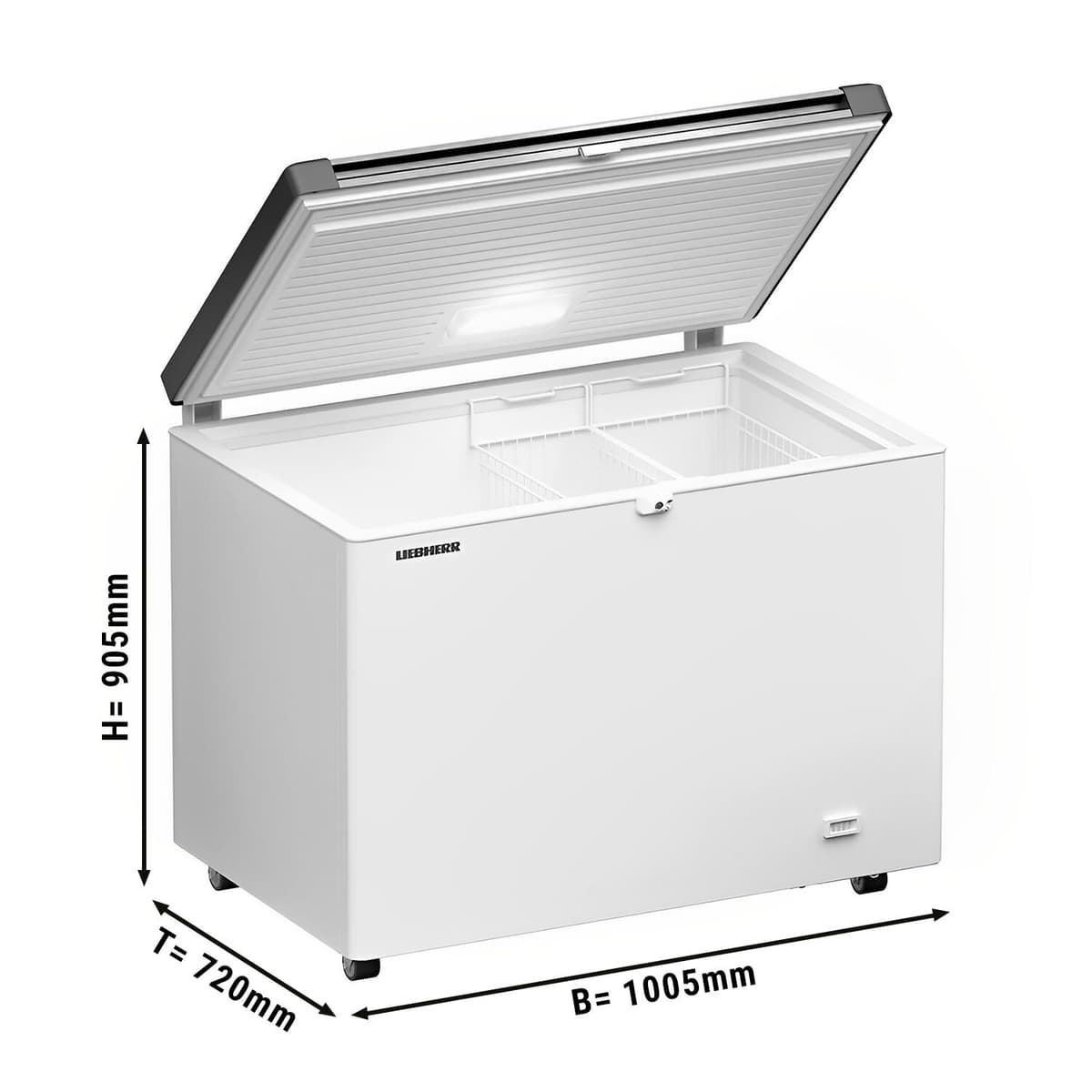 LIEBHERR | Freezer - 1005x720mm - 266 litres - Stainless steel lid