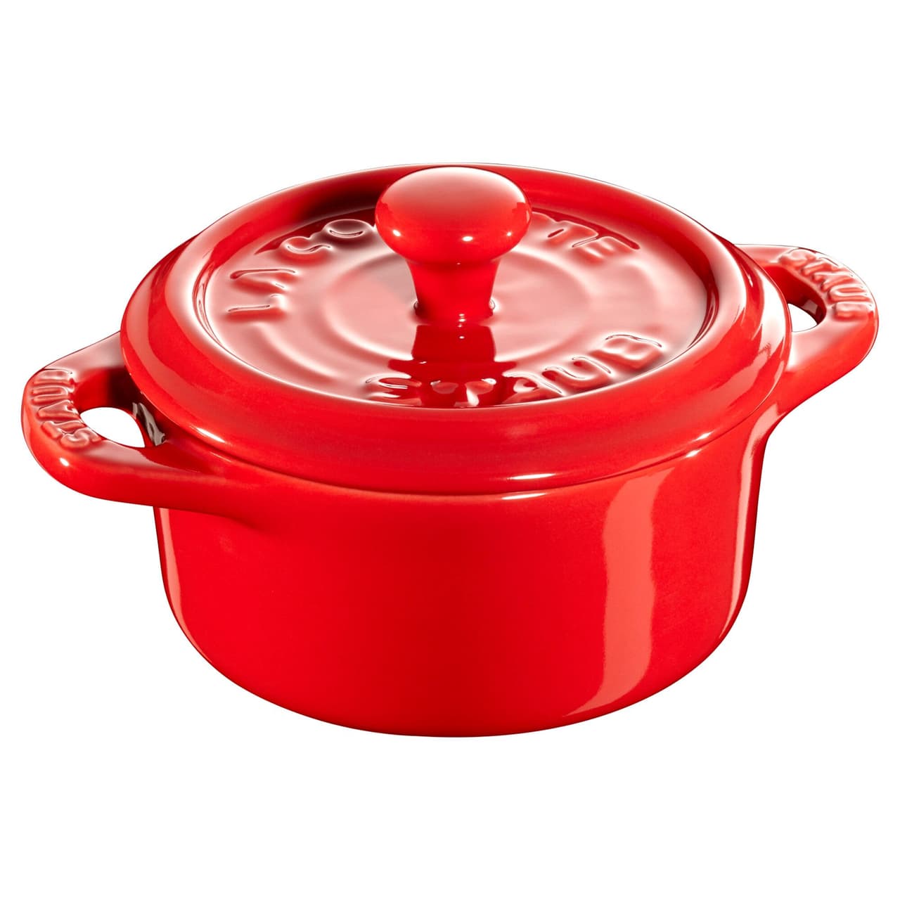 STAUB | CERAMIQUE - mini kokotka - Ø 100 mm - kulatá - keramika - třešňově červená