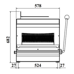 Stolní kráječ chleba - tloušťka plátku 10 mm - 370W