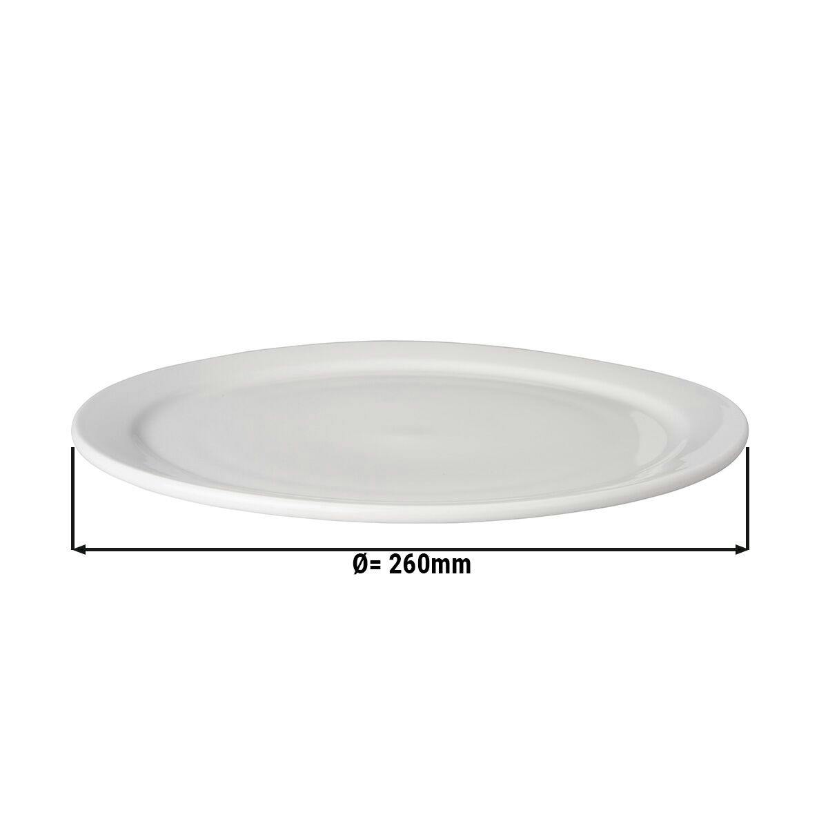 (6 pieces) BUDGETLINE - Flat plate Mammoet - Ø 26 cm - White