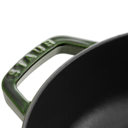 STAUB | BRAISERS - Pečicí hrnec s kapkovitou strukturou Chistera - 280 mm - litina - bazalkově zelený