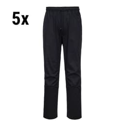 (5 pieces) MeshAir Pro Waistband Trousers - Black - Size: XL