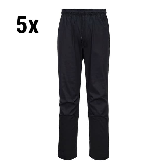 (5 pieces) MeshAir Pro Waistband Trousers - Black - Size: M