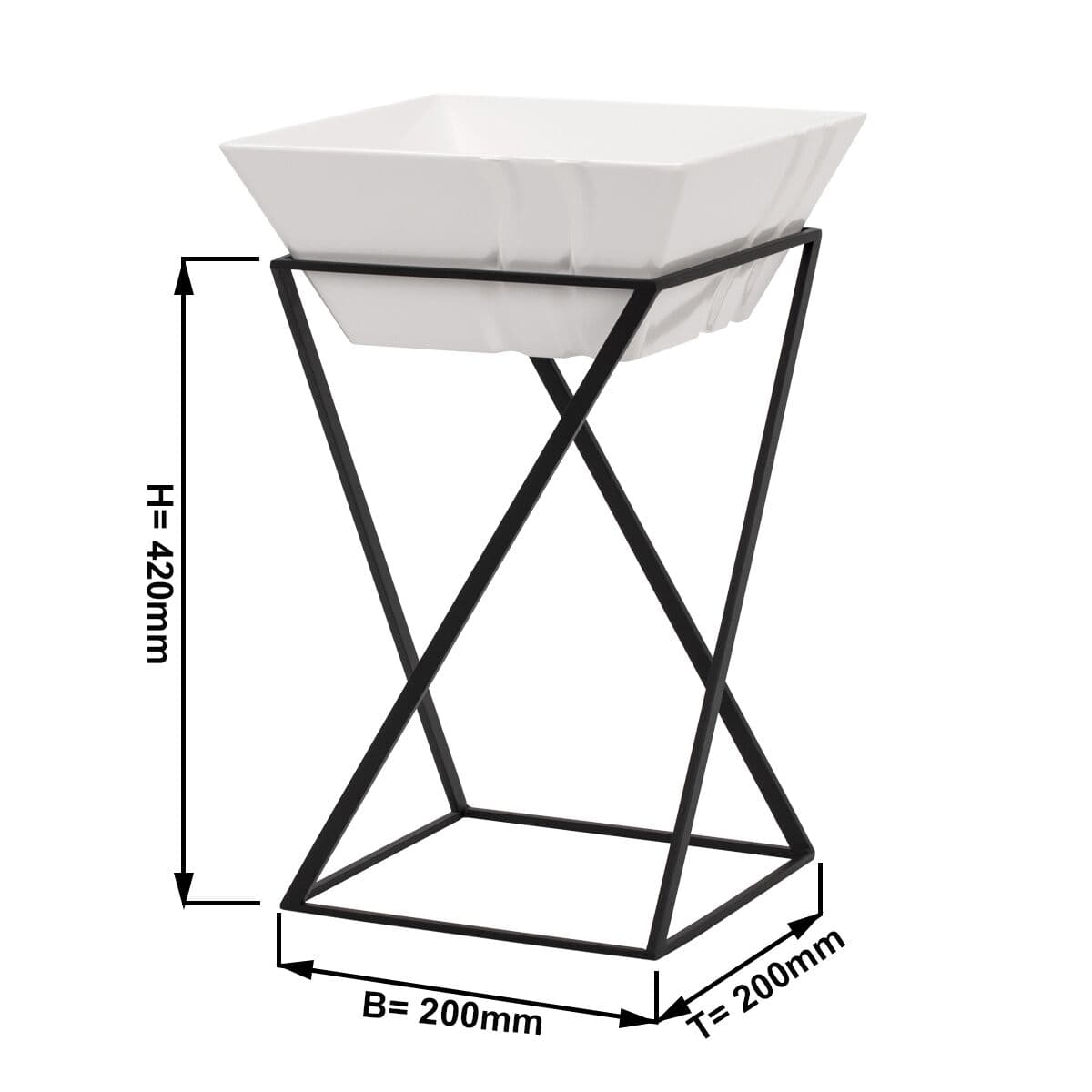 Etagerie / buffet stand - incl. 1 melamine bowl - angular