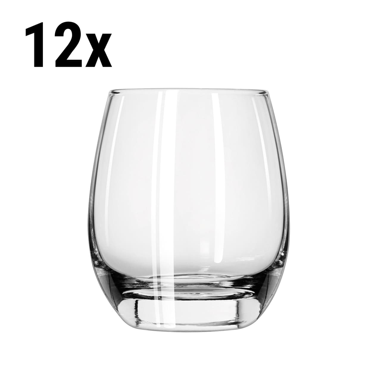 (12 Kusů) Univerzální sklenice na pití - VENICE - 330 ml - transparentní