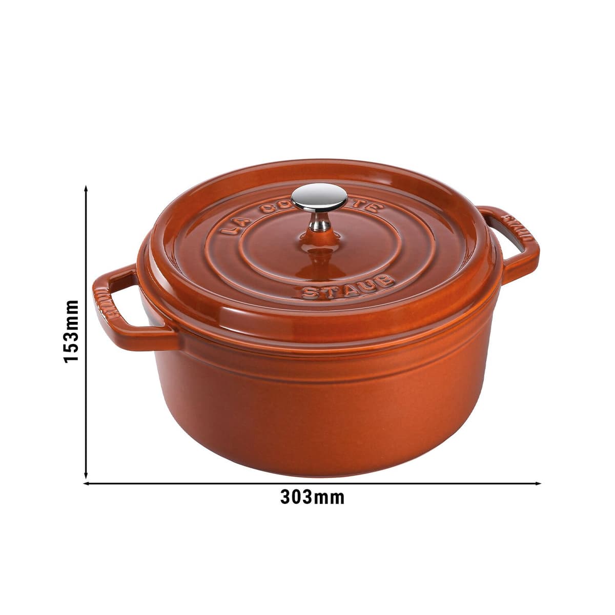 STAUB | LA COCOTTE - kokotka - Ø 240 mm - litina - skořicová