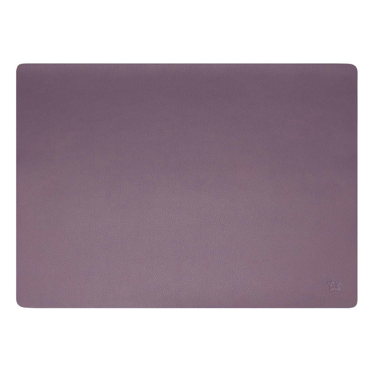 (12 Kusů) Stolní set James - elegantní kožený vzhled - 33 x 46 cm - fialový
