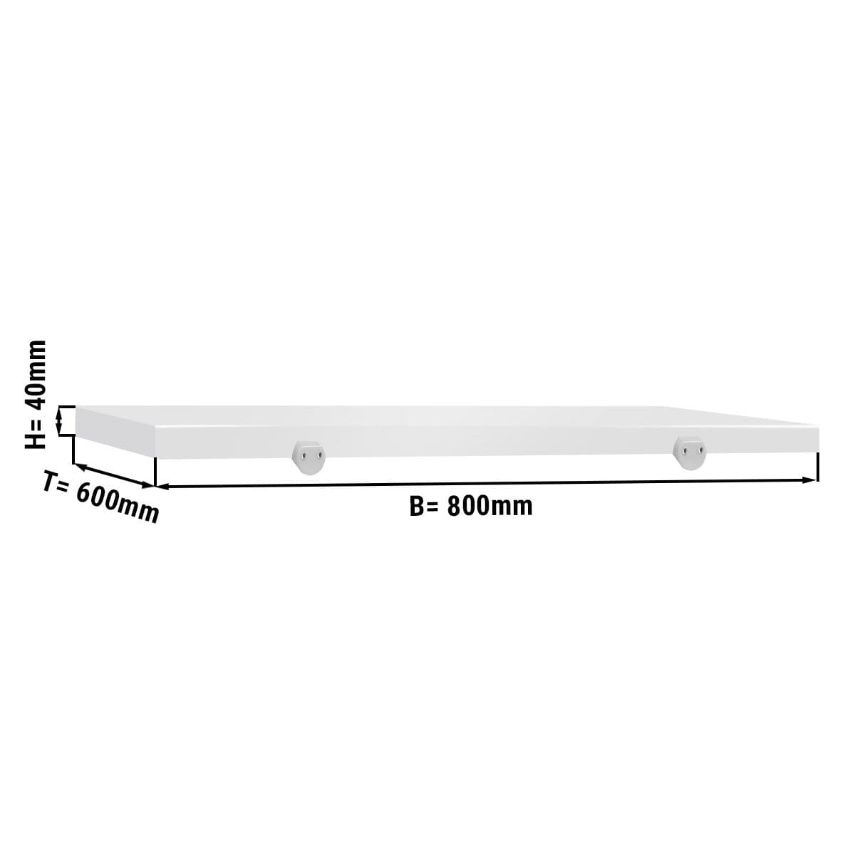 Cutting board for work table  - 800x600mm - White