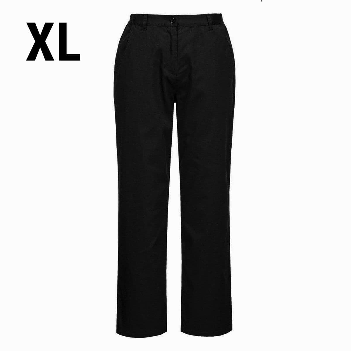 (5 pieces) Ladies Cooking Trousers Basic - Black - Size: XL	