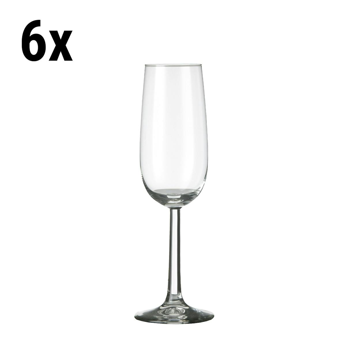 (6 Kusů) Sklenice na šampaňské - VENICE - 170 ml - transparentní