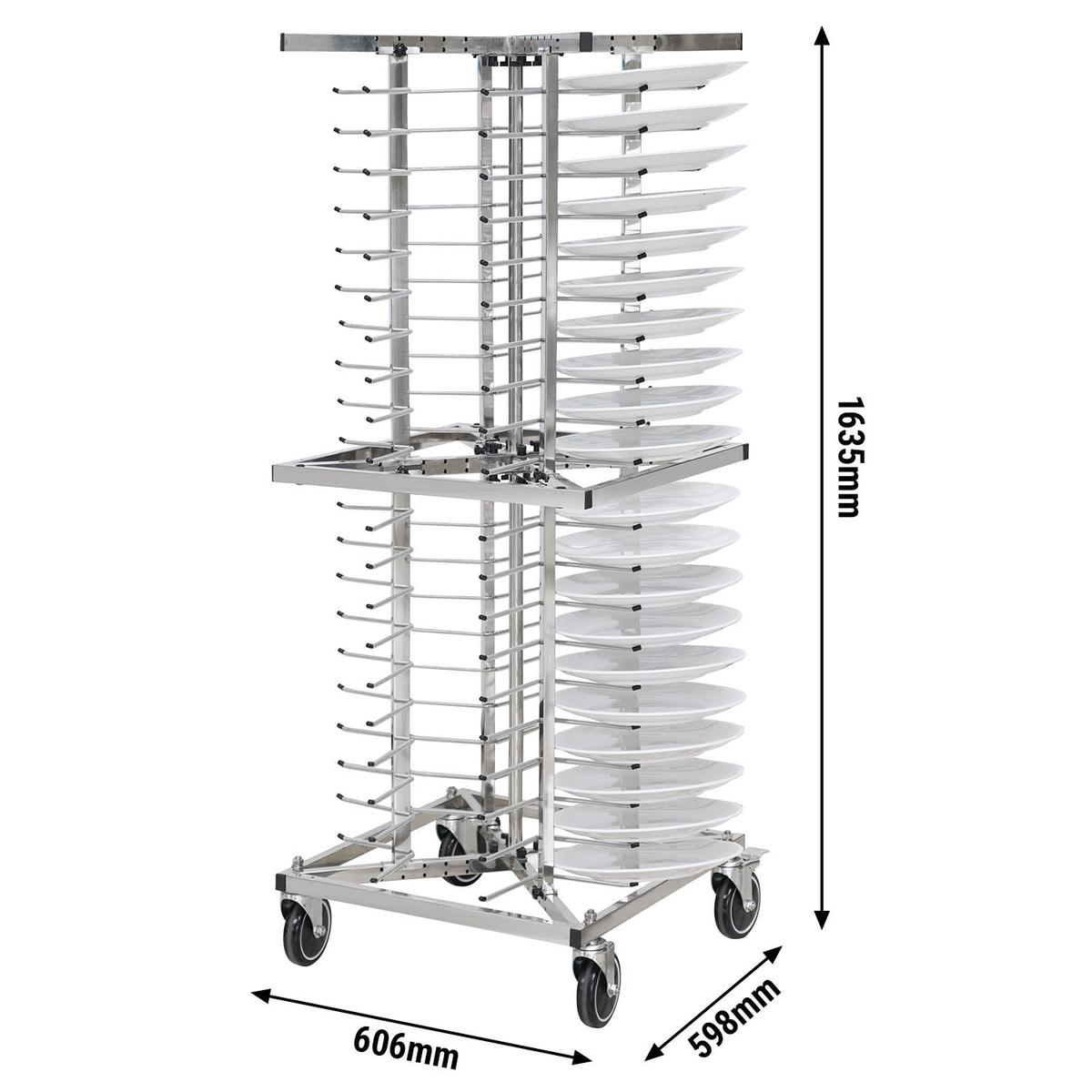 Plate rack trolley double - 0,60 x 0,59 m	