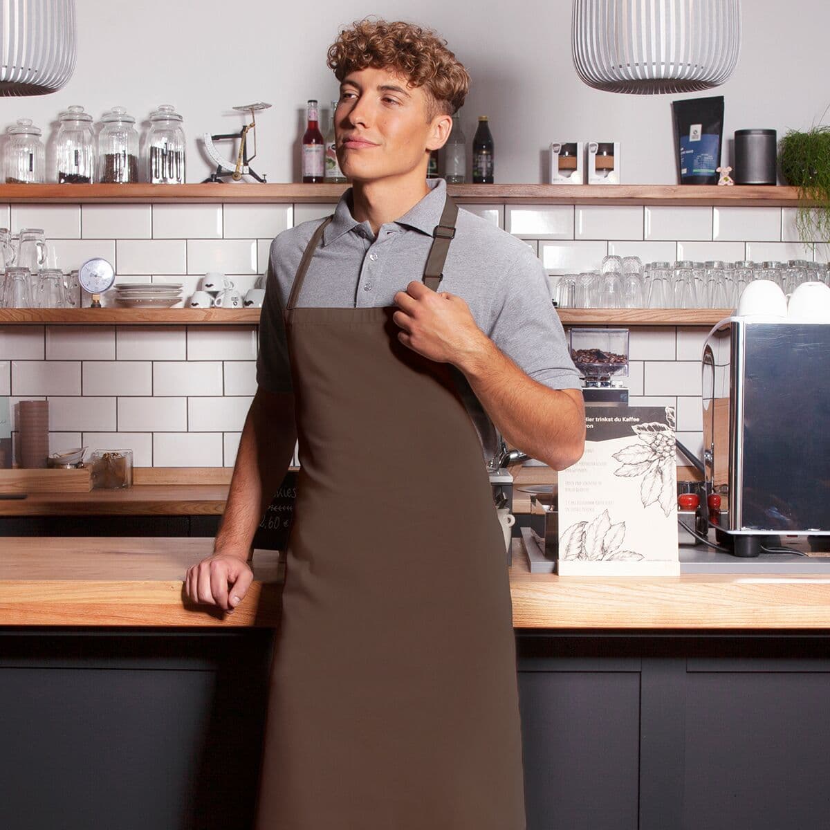 Karlowsky - Bib Apron Basic - Light Brown