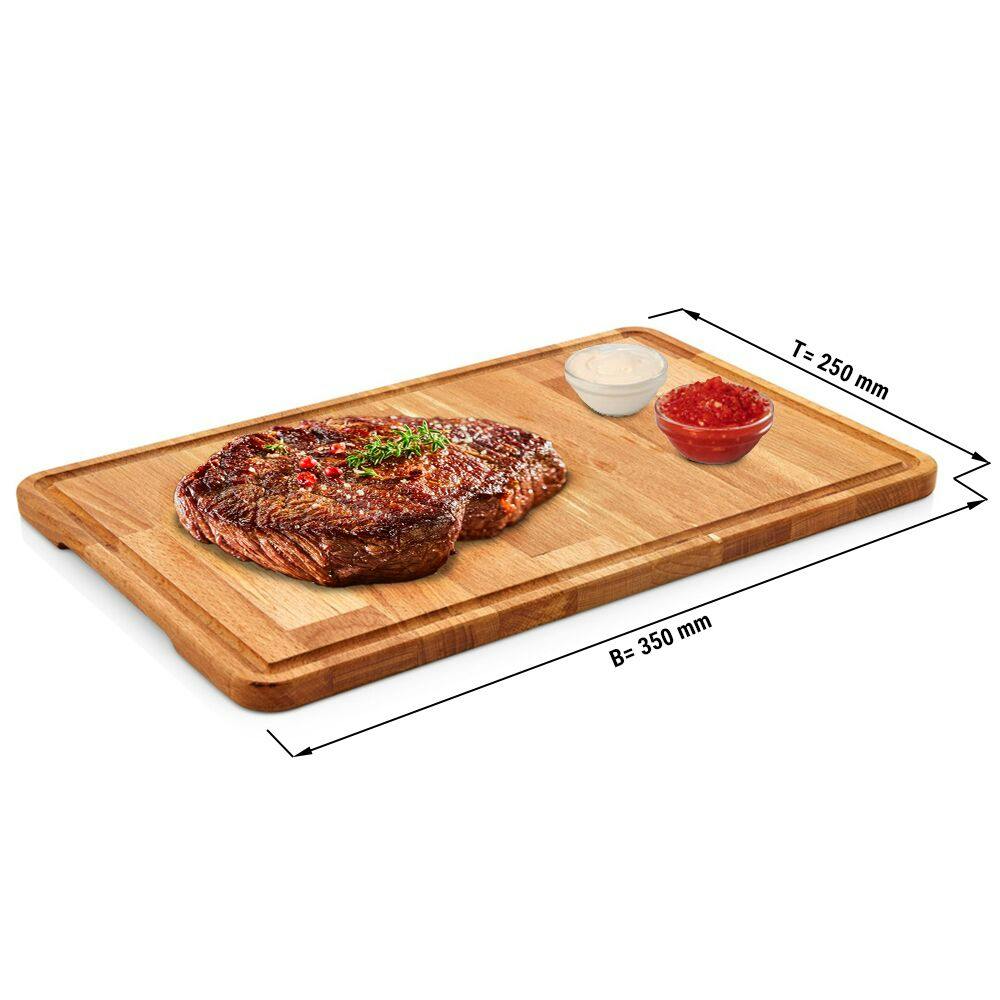 (6 pieces) Steak plate - 350 x 250 mm