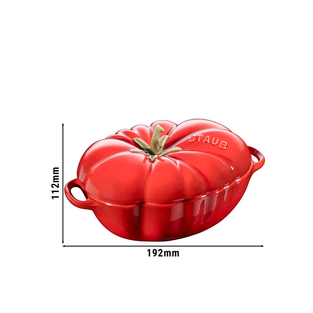 STAUB | CERAMIQUE - kokotka - tvar rajčete - Ø 160 mm - keramika - třešňově červená